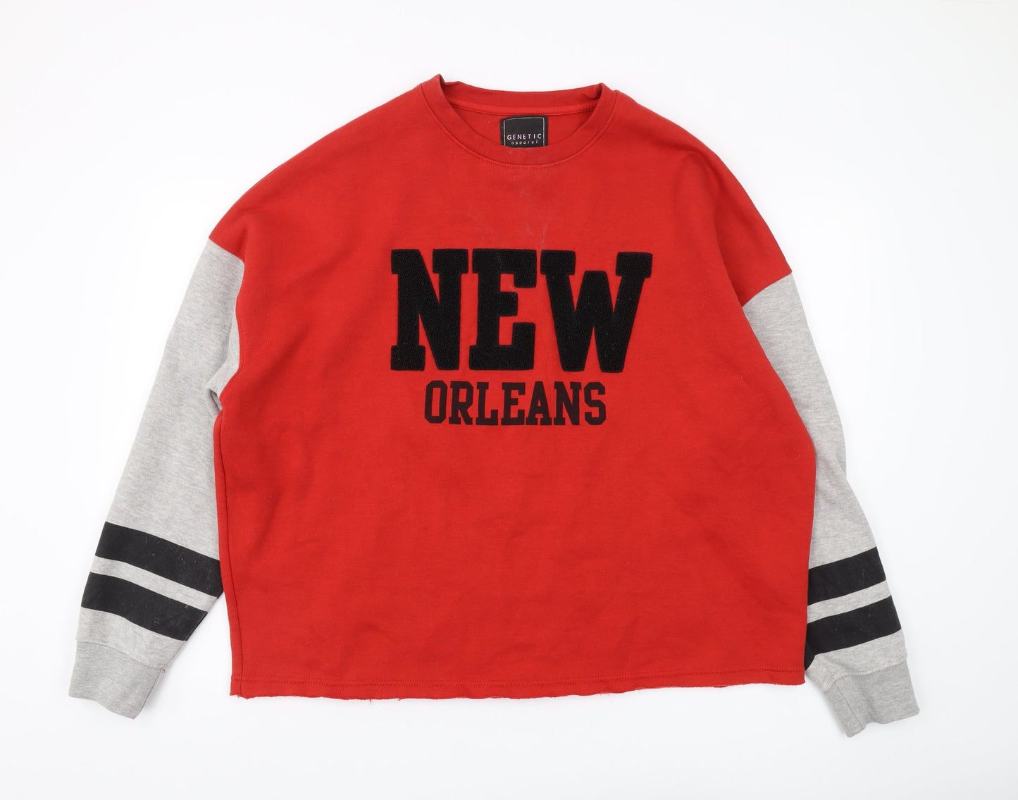 Genetic Apparel Men's Red L Pullover Sweatshirt