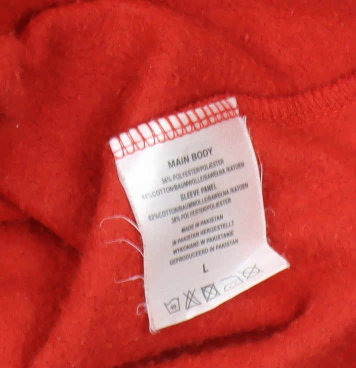 Genetic Apparel Men's Red L Pullover Sweatshirt