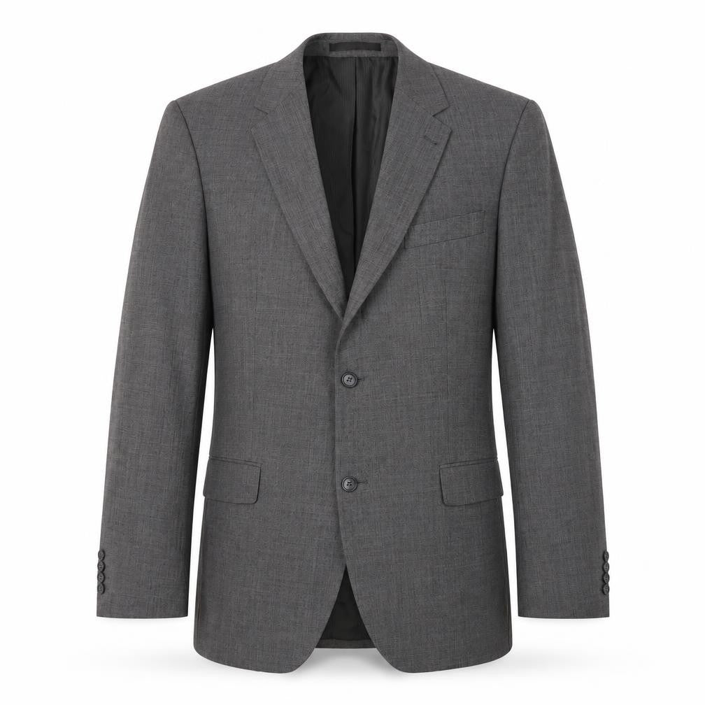 Mens 42 Chest Regular Jeff Banks Grey Two-Button Blazer