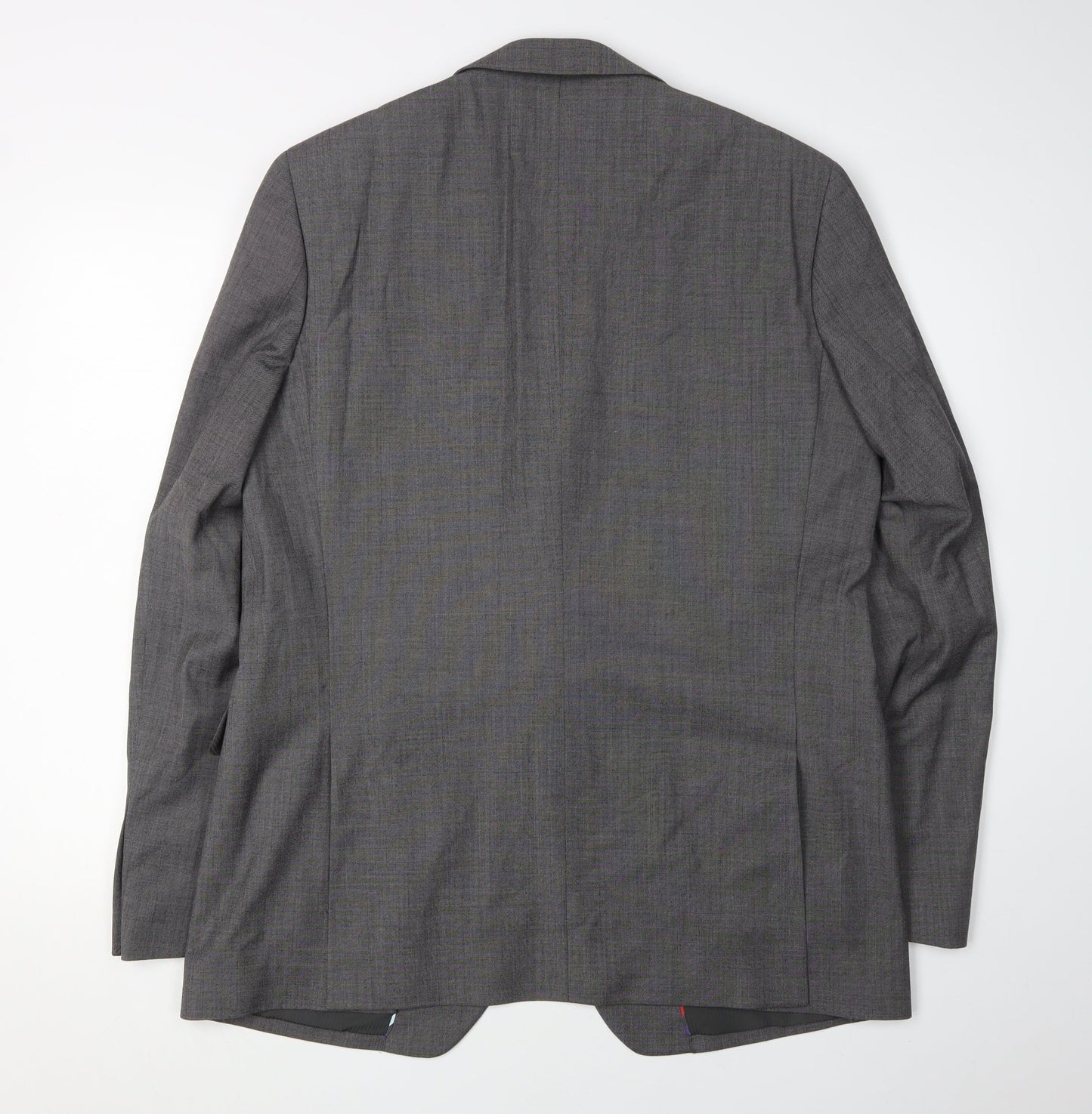 Jeff Banks Men's Grey Single-Breasted Wool Blazer 42L