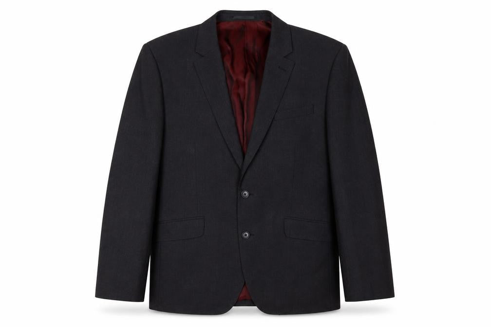 Mens 41 Chest Regular T.M.Lewin Black Two-Button Blazer