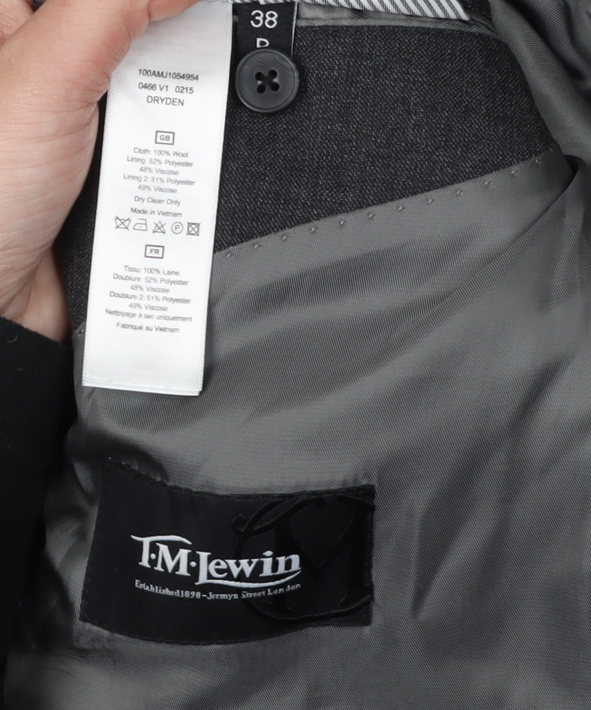 T.M. Lewin Men's Grey Blazer, Size 38R Suit Jacket