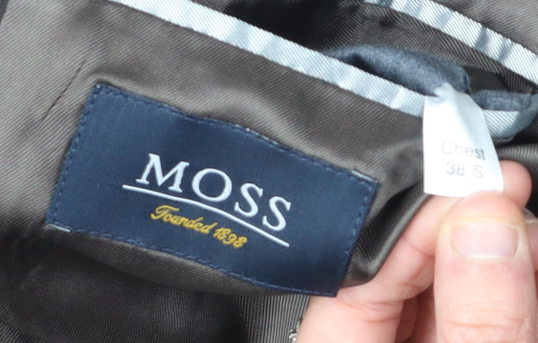 Moss Mens Brown Blazer 38S Formal Classic