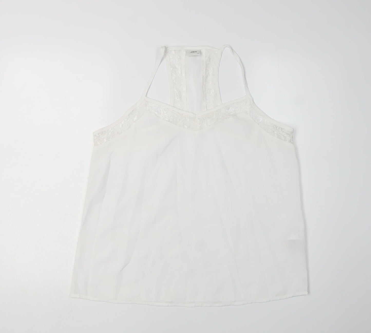 JDY Women's White Camisole Tank - Size 12, Polyester