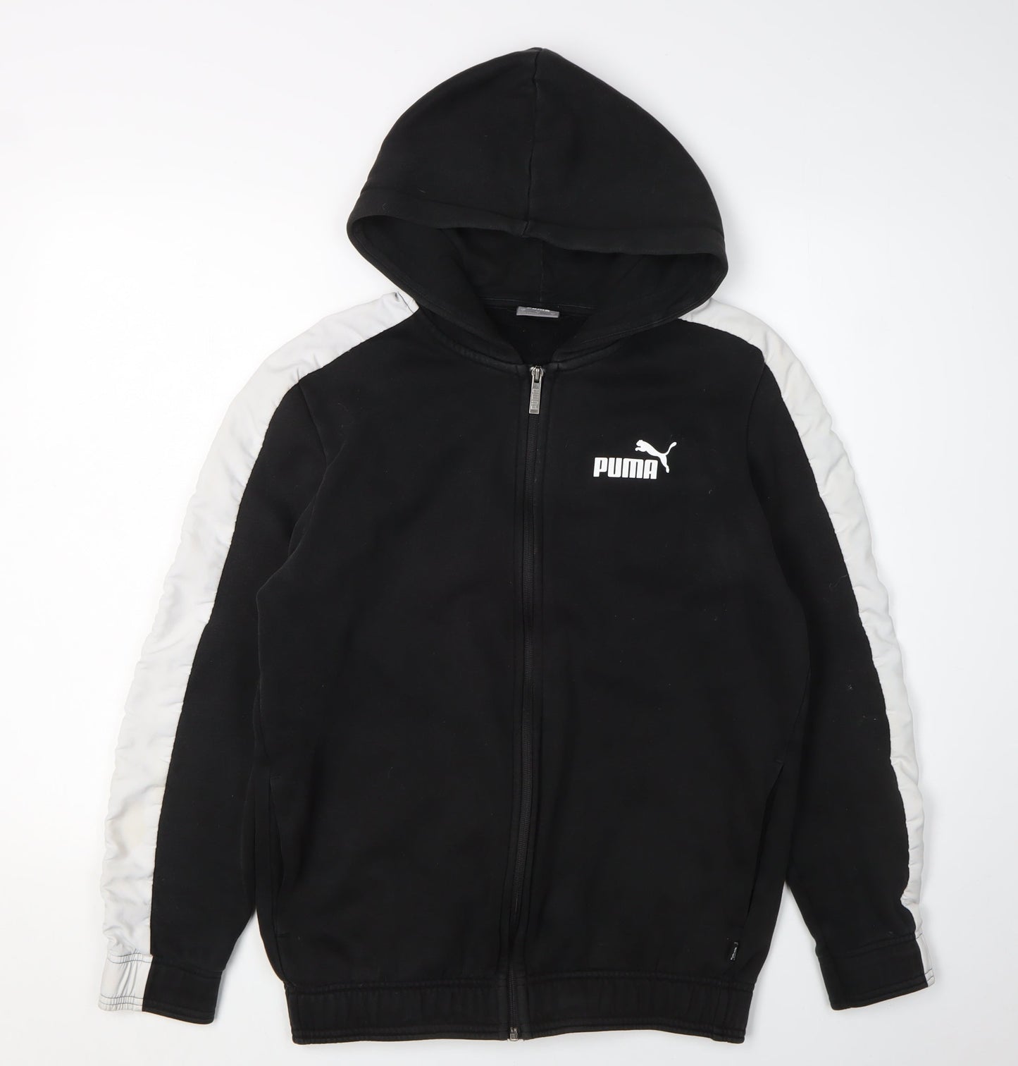 Puma Men's Black Full Zip Hoodie, Size S