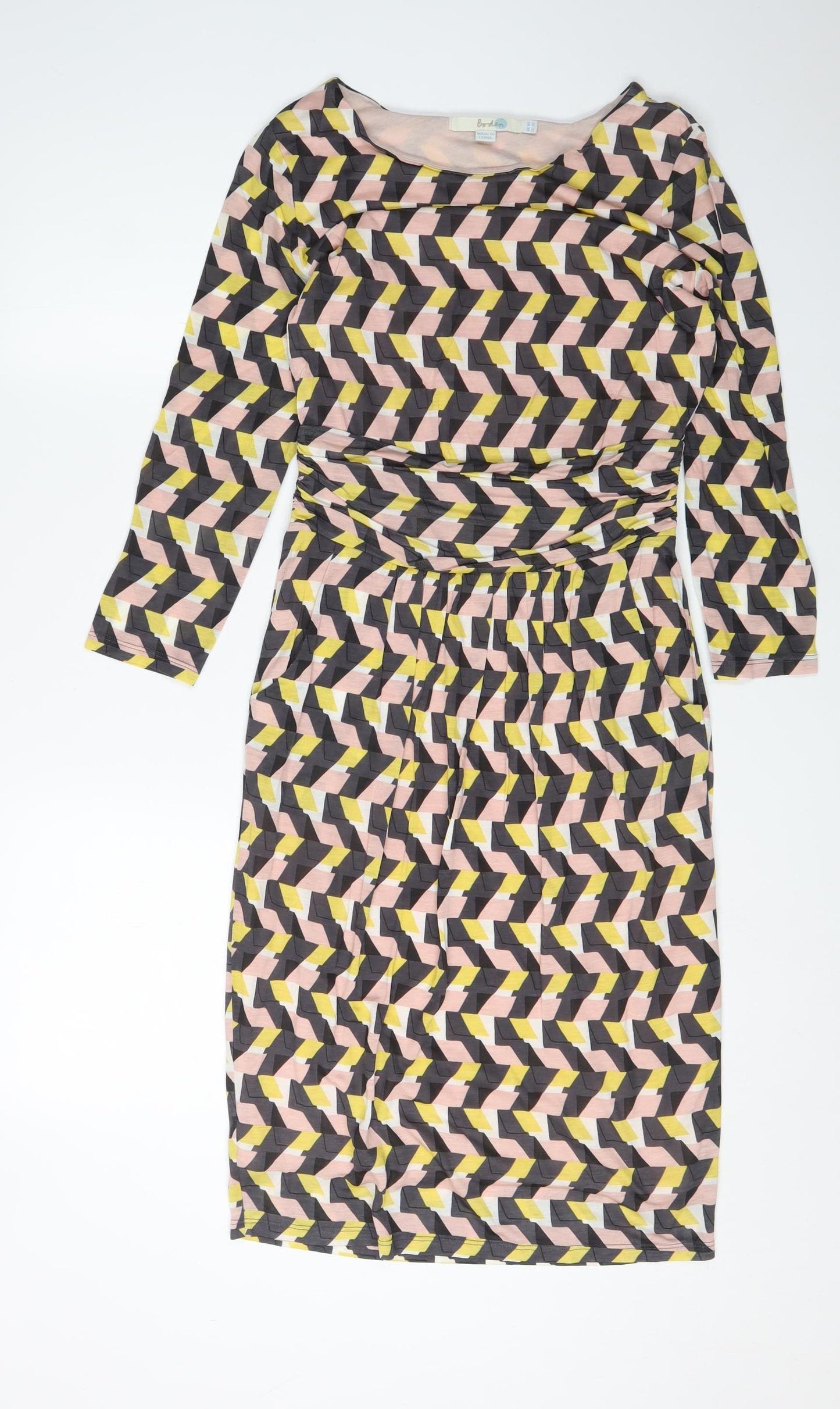 Boden Women's Multicolour Size 8 Geometric Sheath Dress
