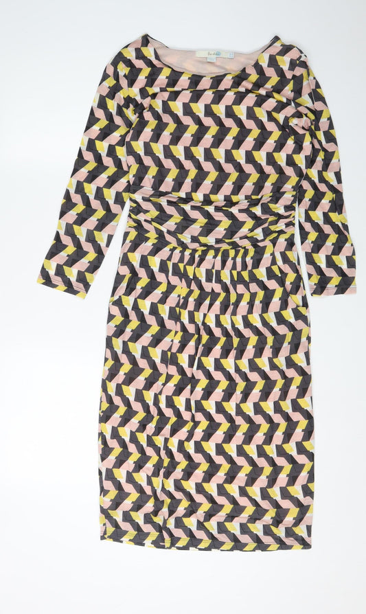 Boden Women's Multicolour Size 8 Geometric Sheath Dress
