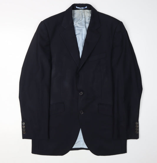 Charles Tyrwhitt Men's Blue Wool Blazer Size 38R