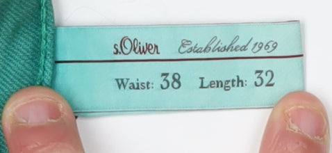 s.Oliver Women's Green Straight Jeans Size 38