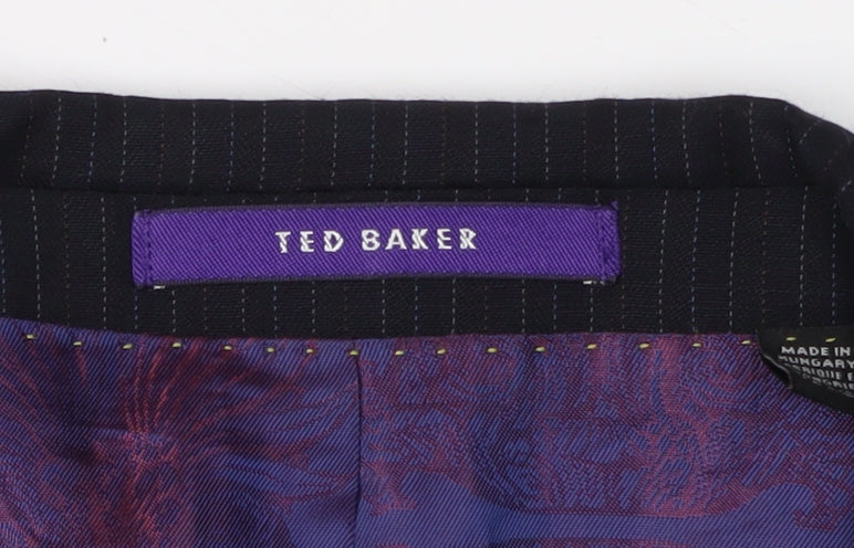 Ted Baker Men's Blue Striped Blazer 42R Wool Formal