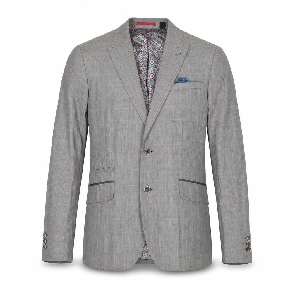 Mens 3 Chest  Ted Baker Grey Two-Button Blazer