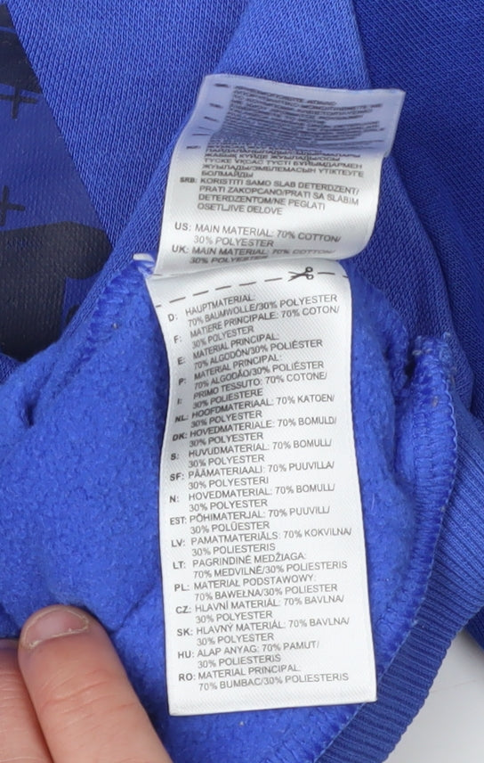 Adidas Unisex Baby Blue Sports Jumper Pullover 12-18 Months