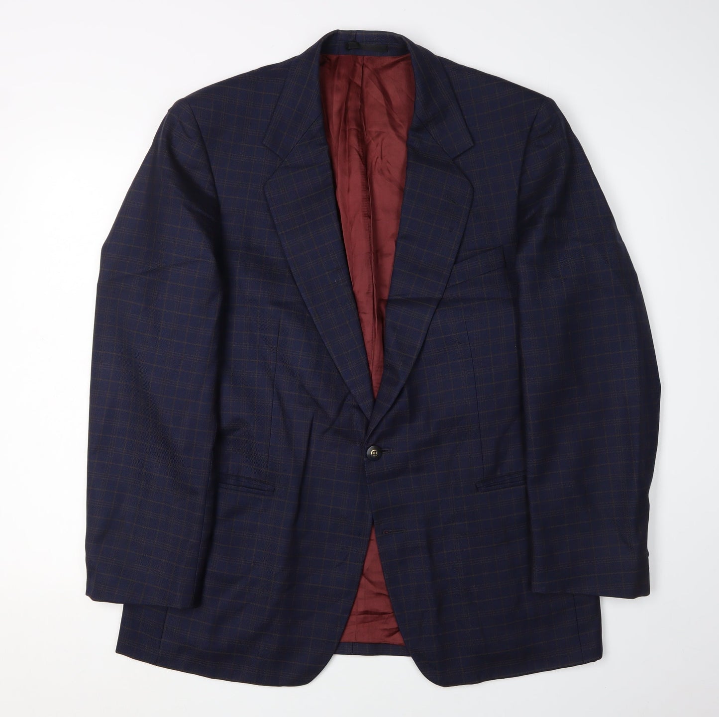 Magee Men's Blue Check Blazer, Size 42, Winter Classic