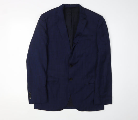 Hugo Boss Men's Blue Blazer Check 38R Formal