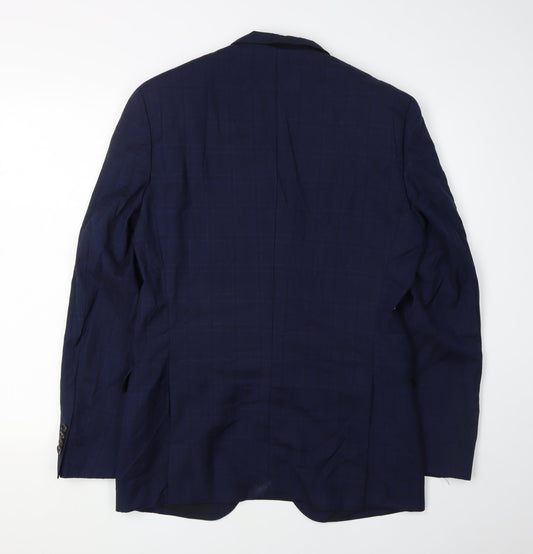 Hugo Boss Men's Blue Blazer Check 38R Formal