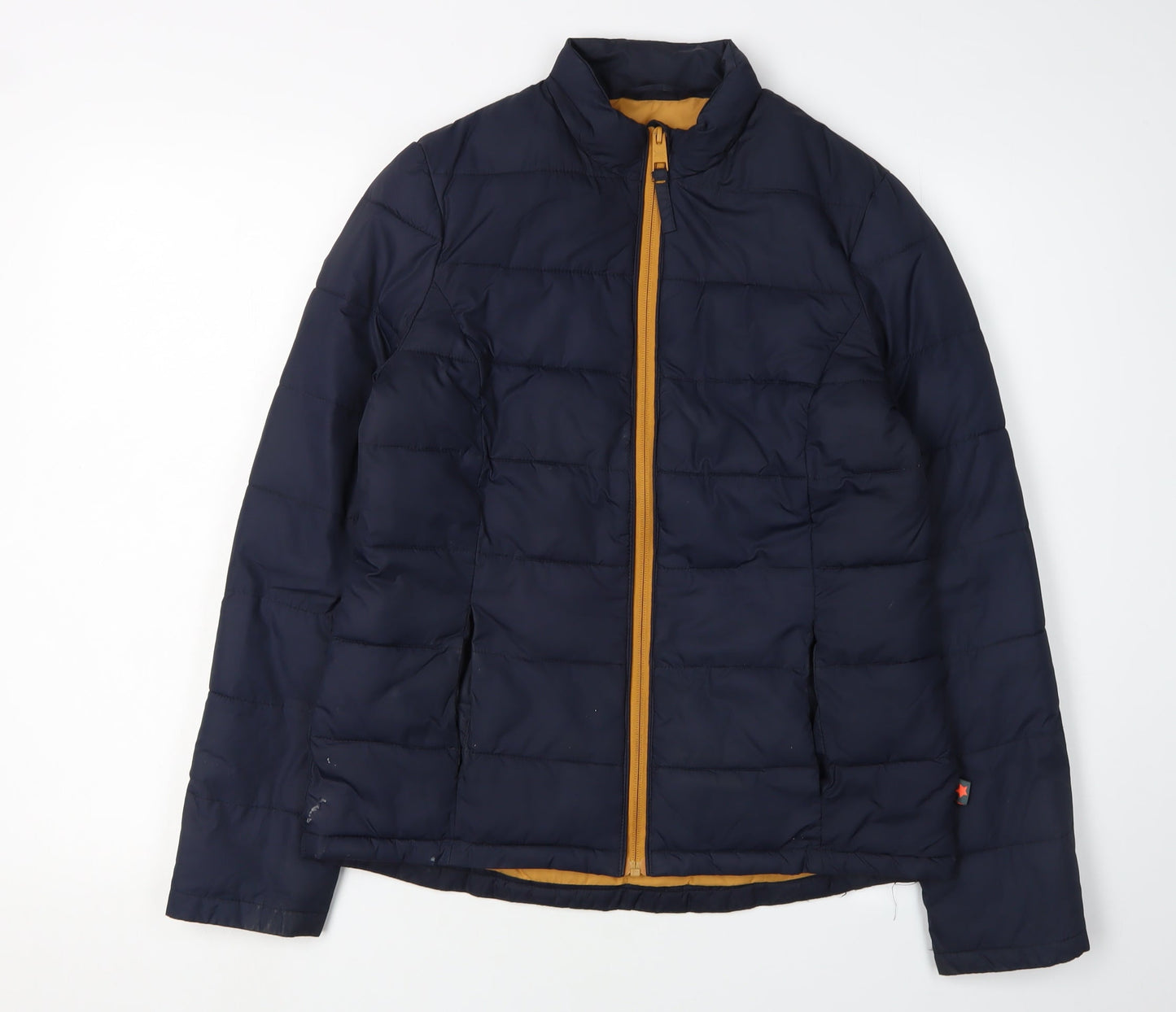 White Stuff Women's Navy Puffer Jacket Size 8