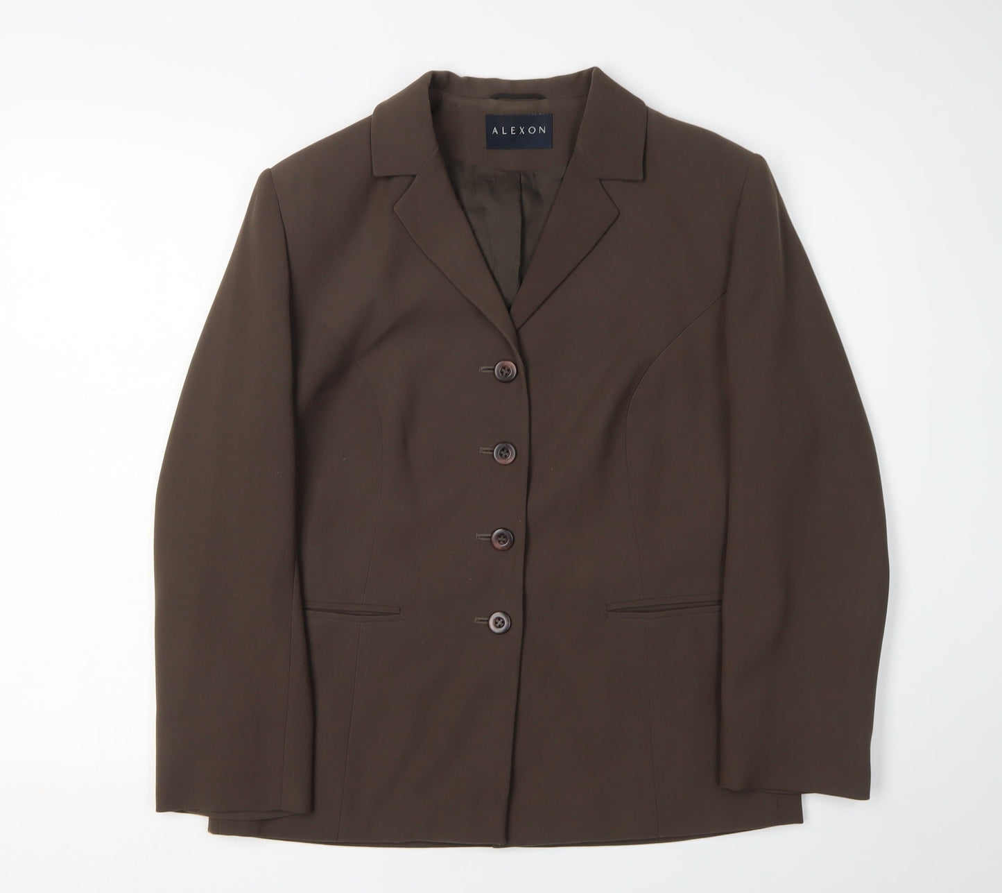 Alexon Women's Brown Blazer Size 14 Five-Button