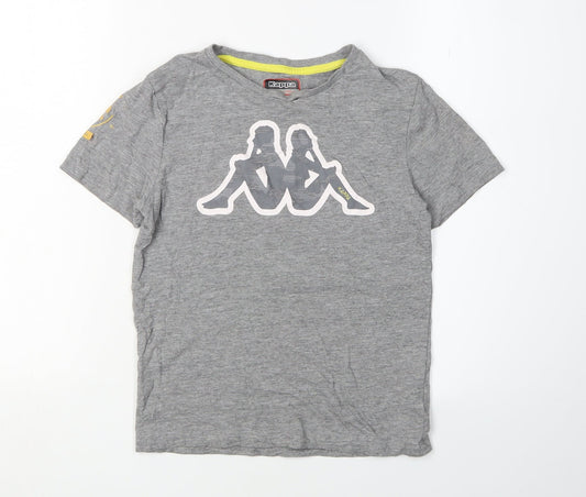 Kappa Boys Grey Logo T-Shirt 10 Years Regular Fit Casual