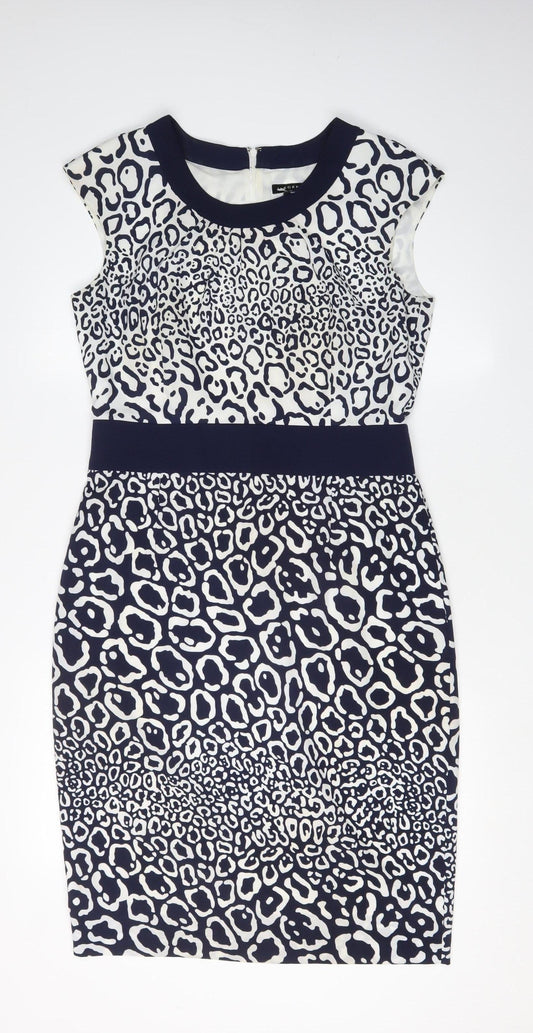 Jaeger Women's Multicoloured Sheath Dress Size 12