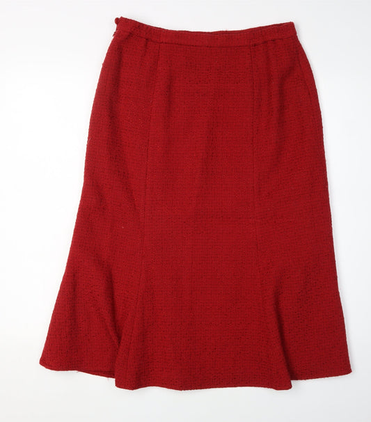 Eastex Women's Red Midi Pencil Skirt, Size 12