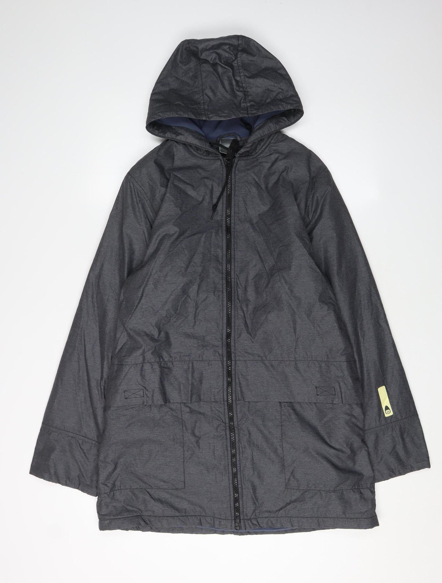 Nike Women's Grey Rain Coat Jacket Size 4 - Hooded