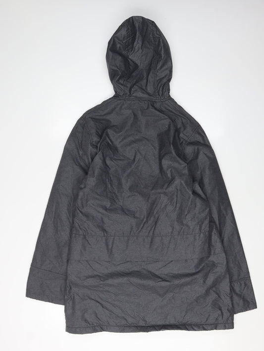 Nike Women's Grey Rain Coat Jacket Size 4 - Hooded