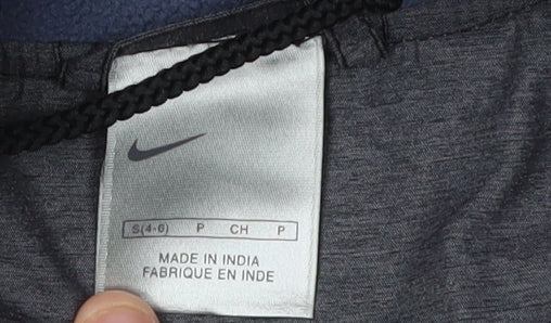 Nike Women's Grey Rain Coat Jacket Size 4 - Hooded