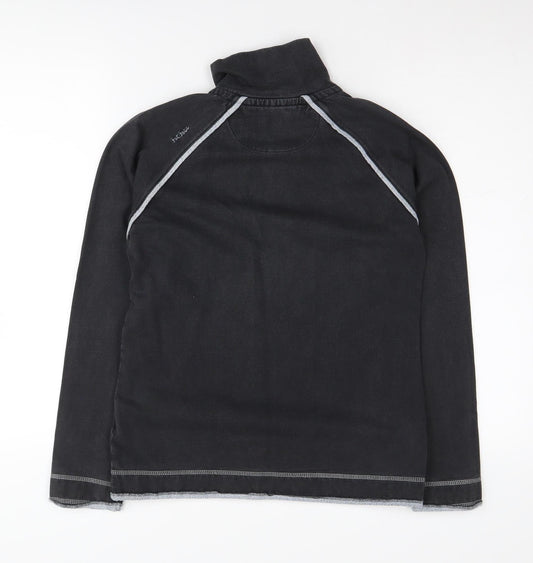 Fat Face Women's Black Henley Sweatshirt Size 8