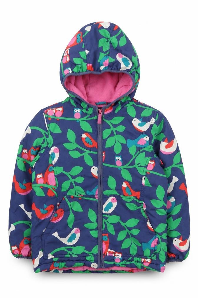 Front view of The Little Dog Laughed girls’ hooded puffer jacket 2-3 years