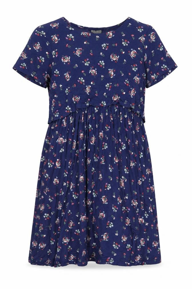 ASOS Women Blue Floral Fit & Flare Dress Size 8