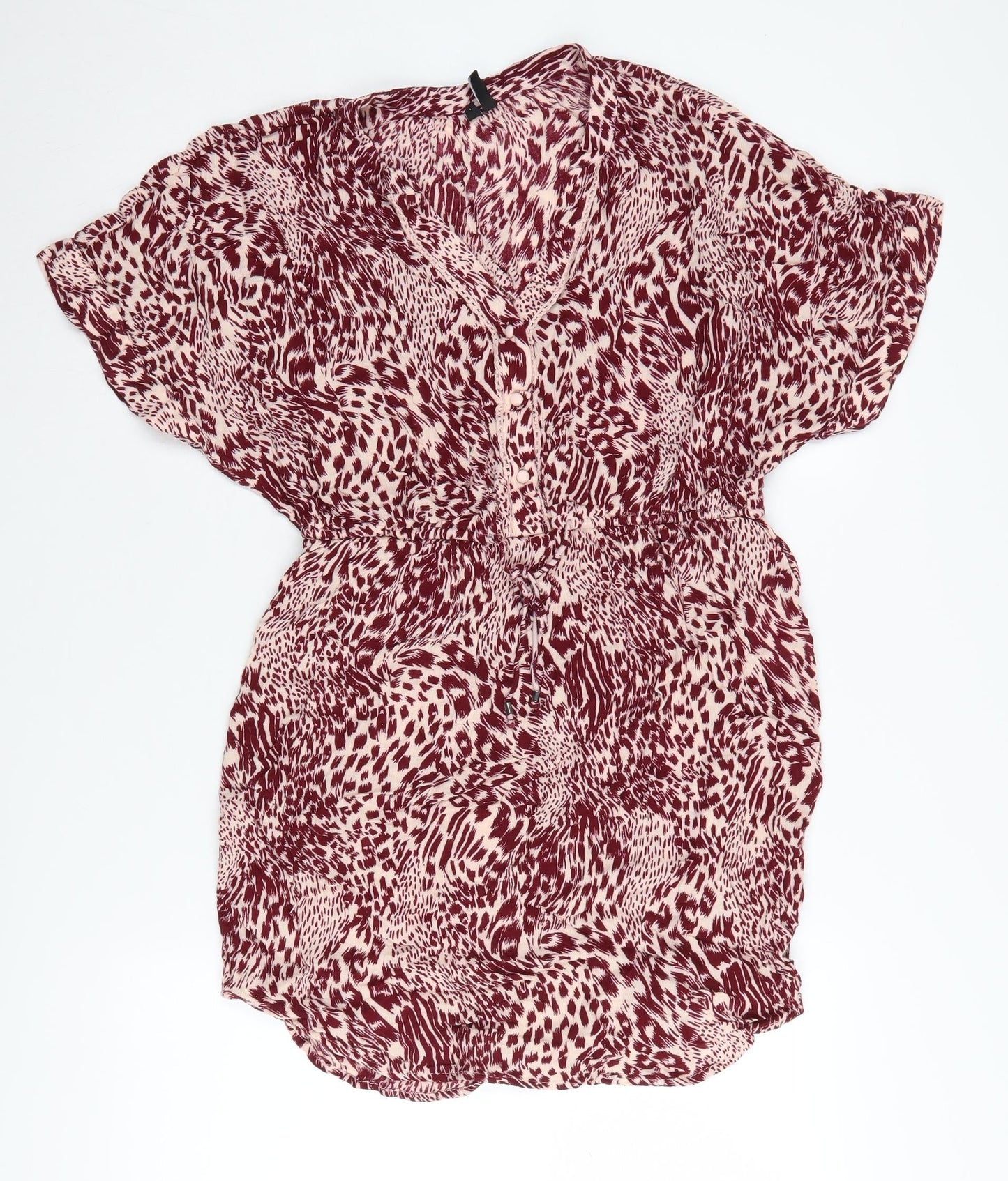 Womens UK Size L VERO MODA Red Viscose Blouse