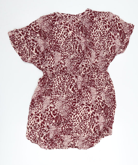 Womens UK Size L VERO MODA Red Viscose Blouse