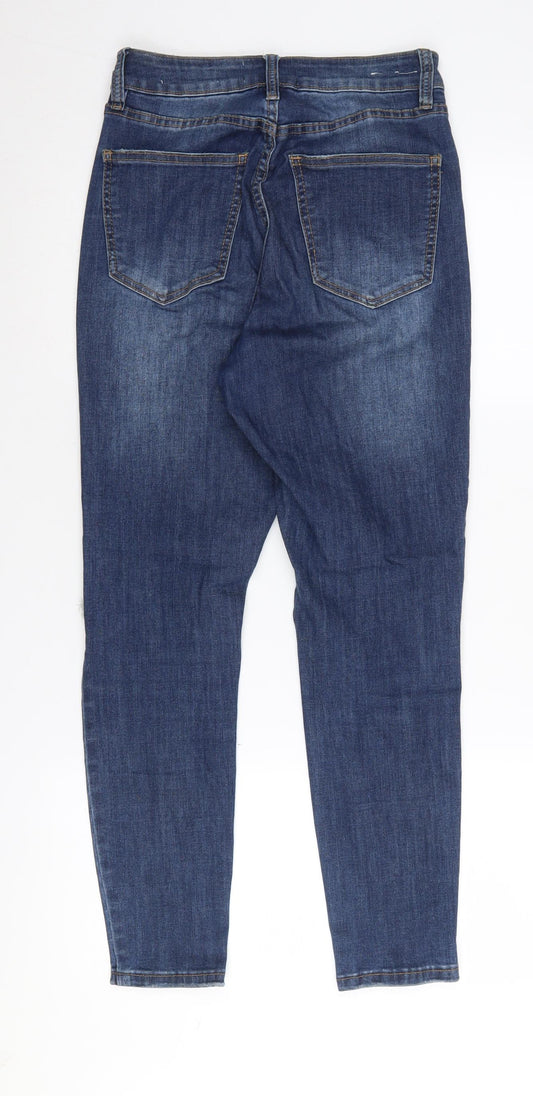 Cotton On Women's Blue Skinny Distressed Jeans Size 10