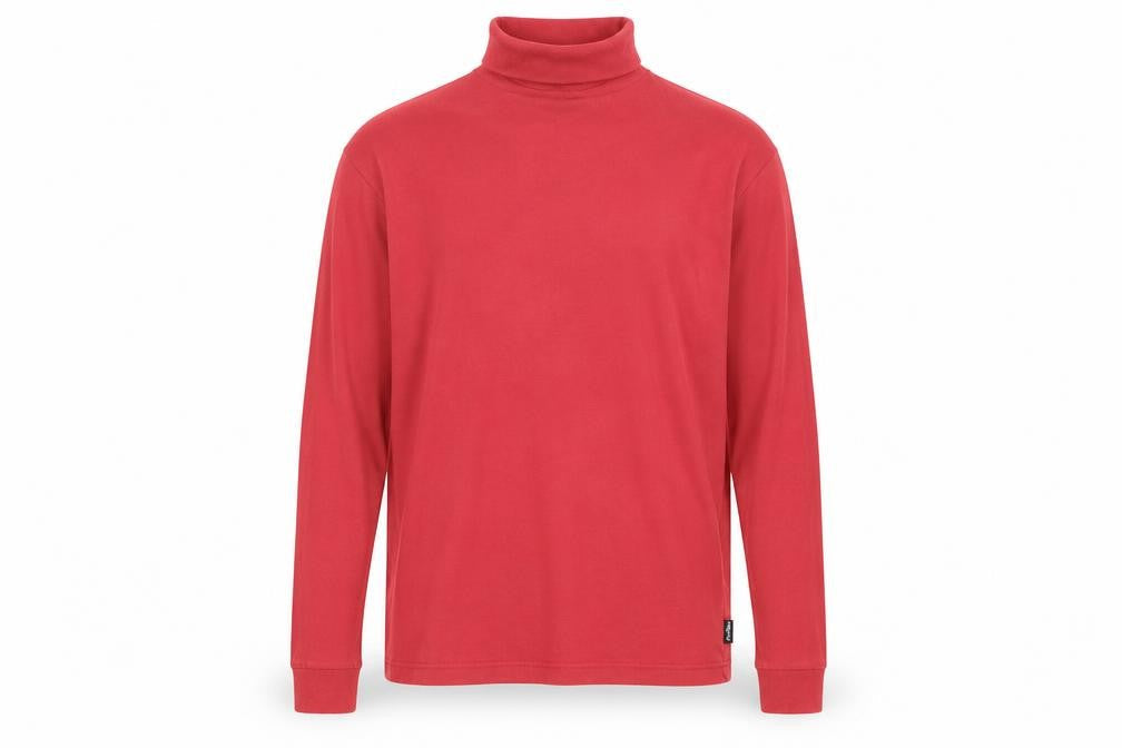Peter Storm Men's Red Mock Neck Long Sleeve Top M