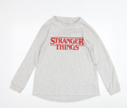 Stranger Things Women's Grey T-Shirt XS