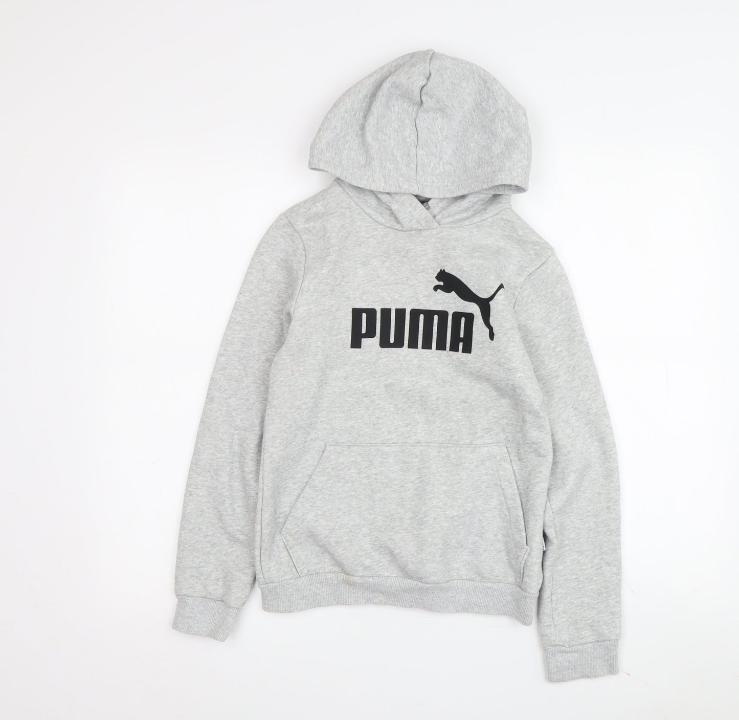 Puma Boys Grey Logo Hoodie 11-12 Years Pullover Style