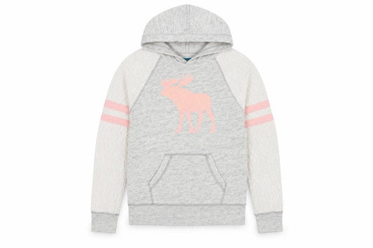 Abercrombie & Fitch Kids Girls Grey Hoodie 13-14 Years with Moose Design