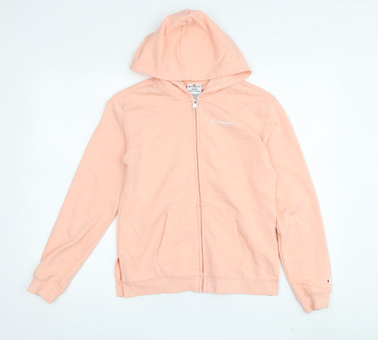 Champion Girls Pink Hoodie 11-12 Years Full Zip