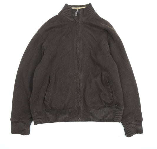 Marks and Spencer Men's Brown Bomber Jacket Large