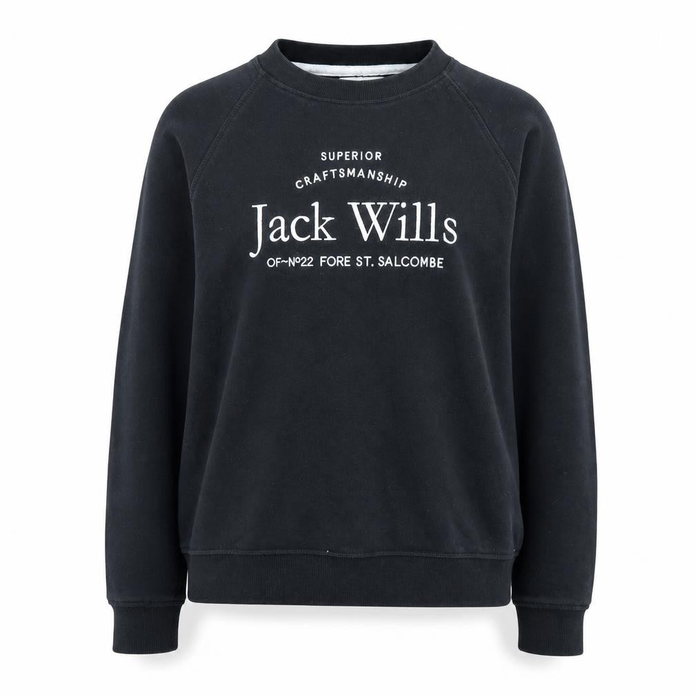 Womens UK 16 Regular Jack Wills Black Pullover Sweatshirt