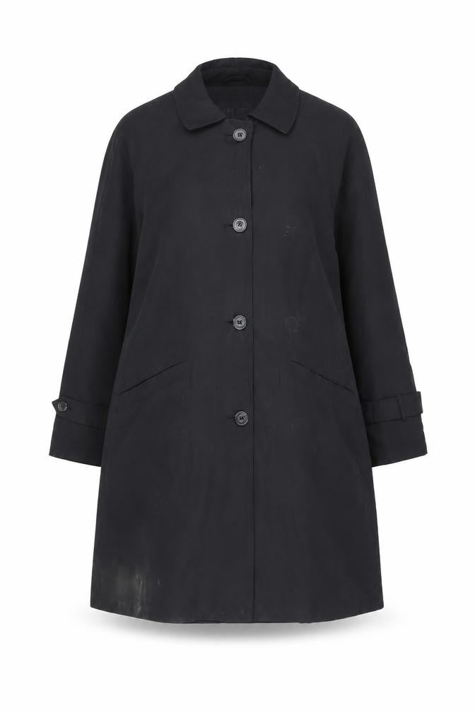 Womens UK Size 8 Classic Alexon Black Polyester Coat
