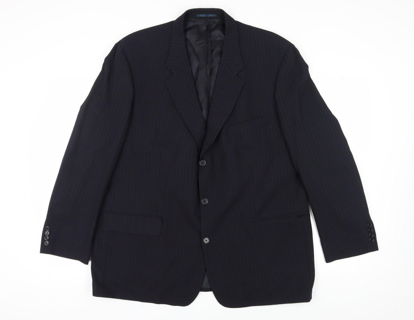 Pierre Cardin Men's Blue Striped Blazer 48R Classic Fit