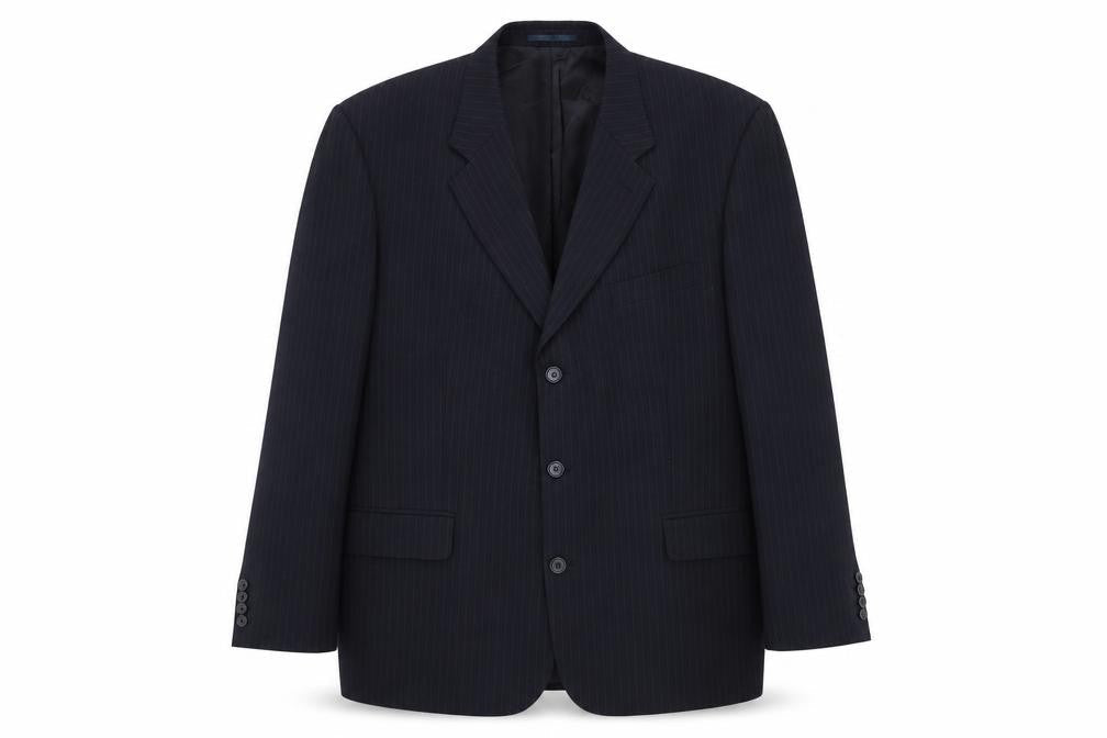 Mens 48 Chest Regular Pierre Cardin Blue Two-Button Blazer