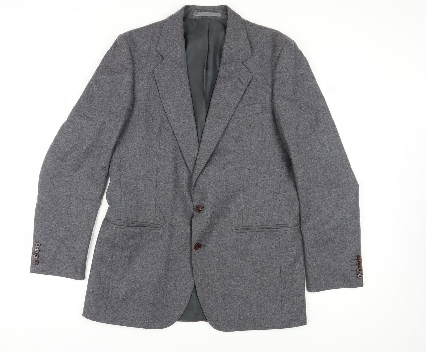Centaur Grey Wool Men's Blazer, Notch Lapel, Size 40 Long
