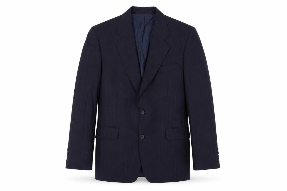 Mens 38 Chest Regular DAKS Blue Two-Button Blazer