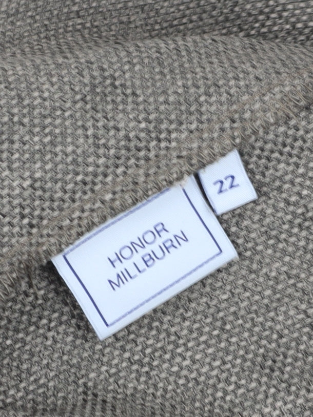 Honor Millburn Women's Grey Herringbone Trousers Size 22