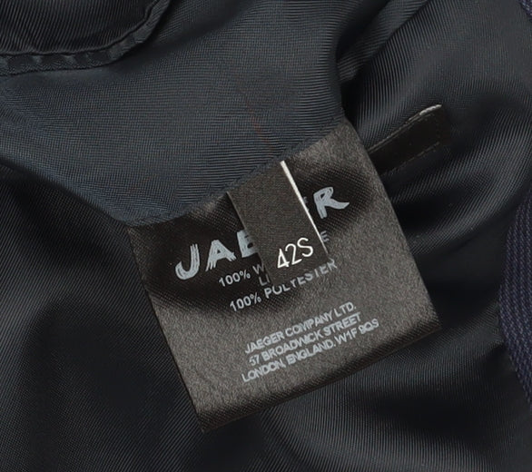 Jaeger Men's Blue 42S Suit Jacket, Single-Breasted