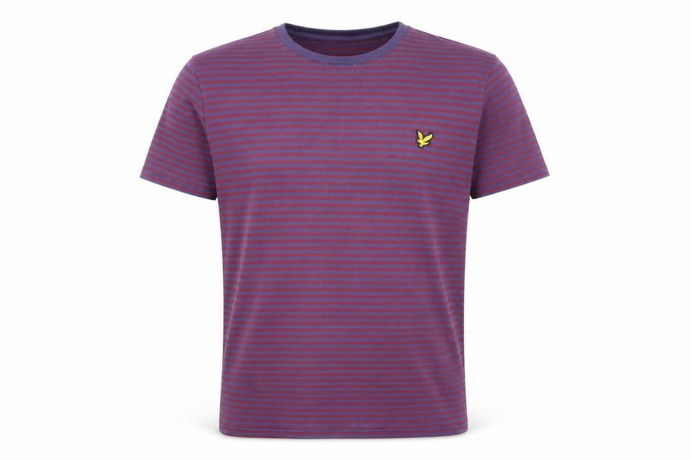 Mens UK Size M Lyle & Scott Purple  Cotton T-Shirt
