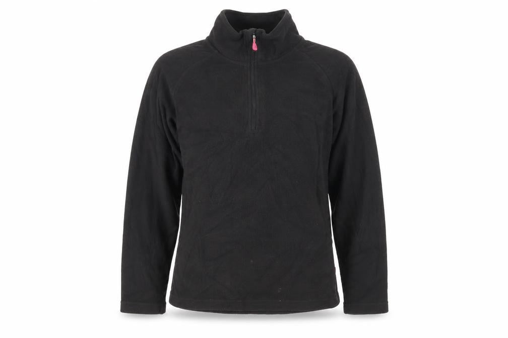 Surfanic Women's Black Fleece Pullover Sweatshirt, S