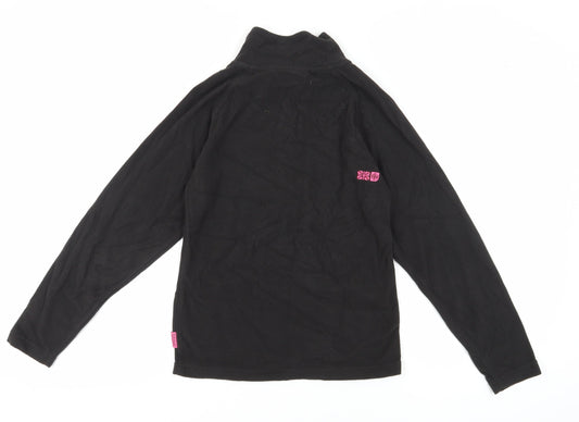 Surfanic Women's Black Fleece Pullover Sweatshirt, S